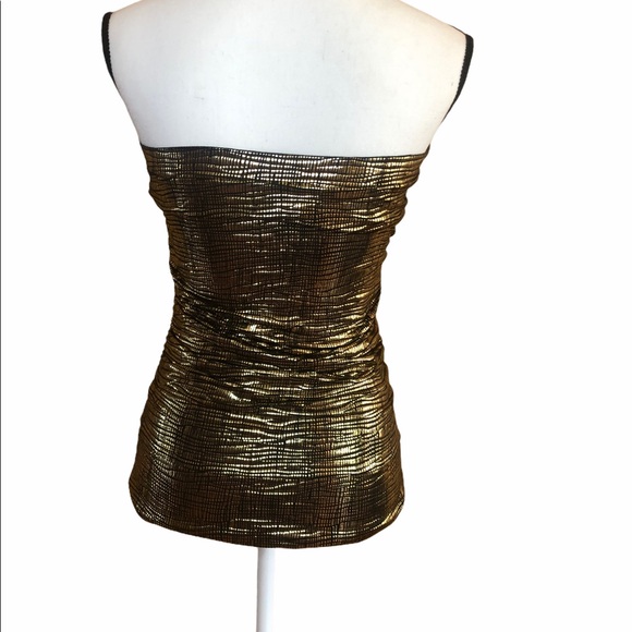 Kala Gold lame’ tube top size small - Picture 4 of 7